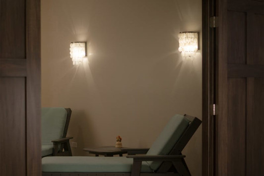 Elsa Capiz Shell 8" Wall Light lifestyle