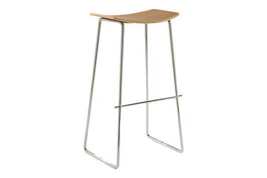 timber and metal stools