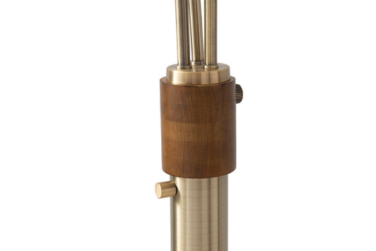 Santa Clara 85" Bone Porcelain 3 Light Arc Lamp