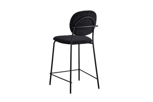 Lisette Boucle Counter Stool (Set of 2)|black