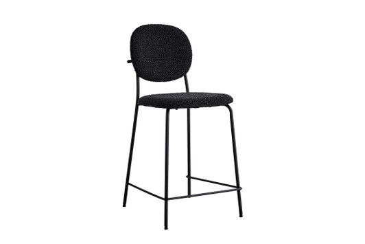 Lisette Boucle Counter Stool (Set of 2)|black