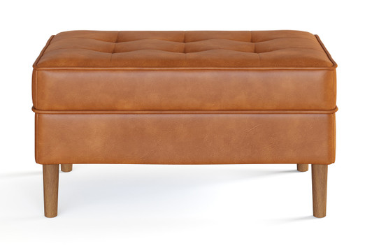 Ashton Vegan Leather Ottoman|saddle_vegan_leather