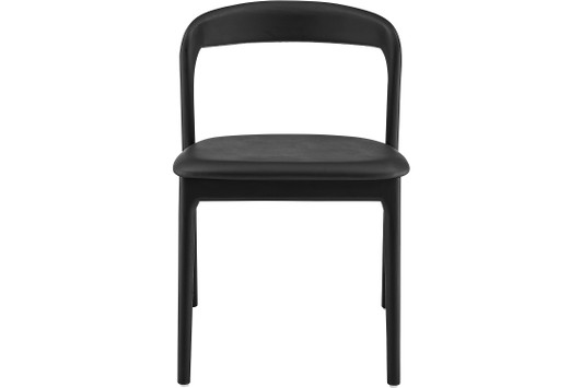 Estelle Side Chair|black_leatherette_and_black_wood_frame