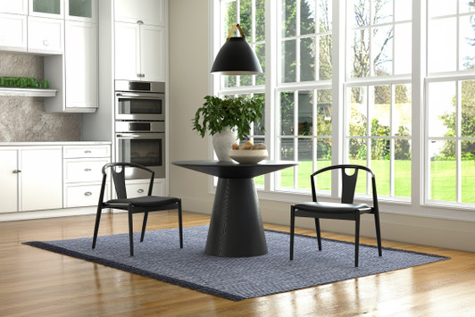 Wesley 43" Round Table|black lifestyle