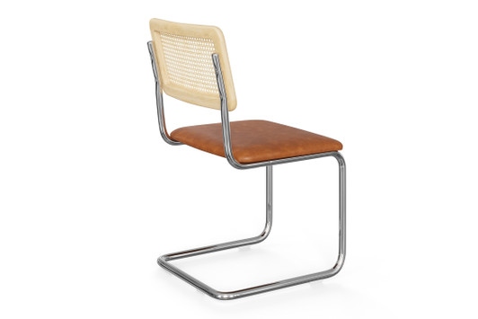 Oscar Vegan Leather Dining Chair (Set of 2)|saddle