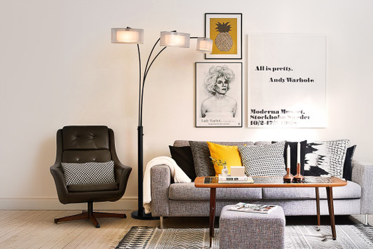Amarillo 3 Light Arc Floor Lamp