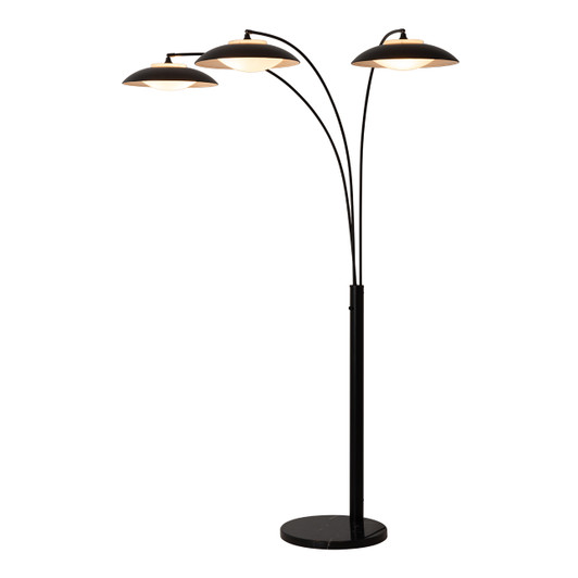 Saucer 3 Light Arc Floor Lamp