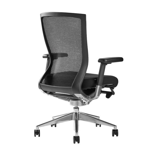Oroblanco High Back Office Chair|black_polished_aluminum