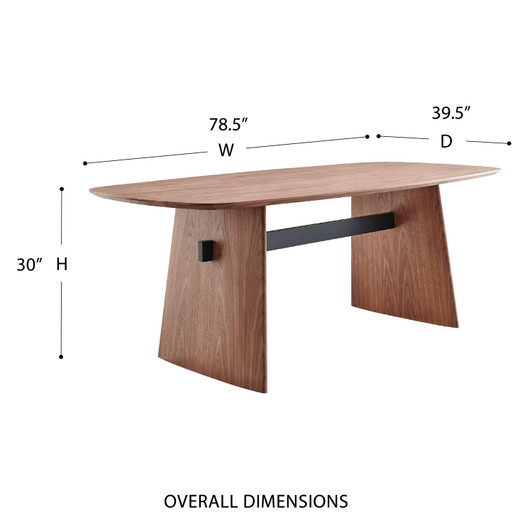 Folke 79 Inch Table|walnut