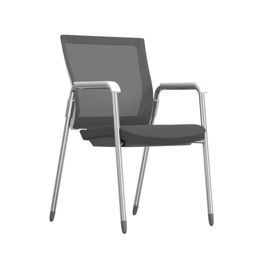 Oroblanco Visitor Chair (Set of 2)|gray_chrome