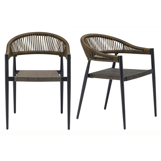Iselin Outdoor Armchair (Set of 2)|brown_bronze