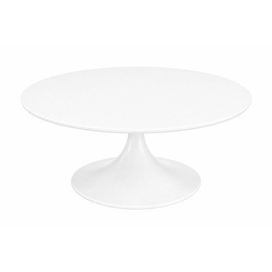 Astrid 36 Inch Round Coffee Table|matte_white_high_gloss_white