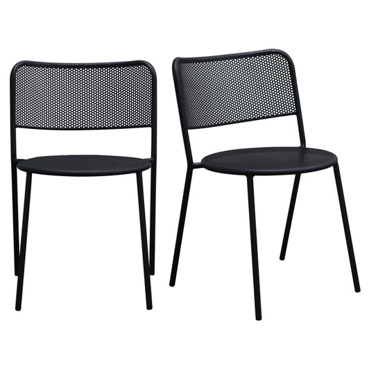Nansen Outdoor Side Chair (Set of 2)|black