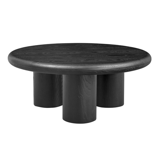 Gunda 36 Inch Round Coffee Table|black
