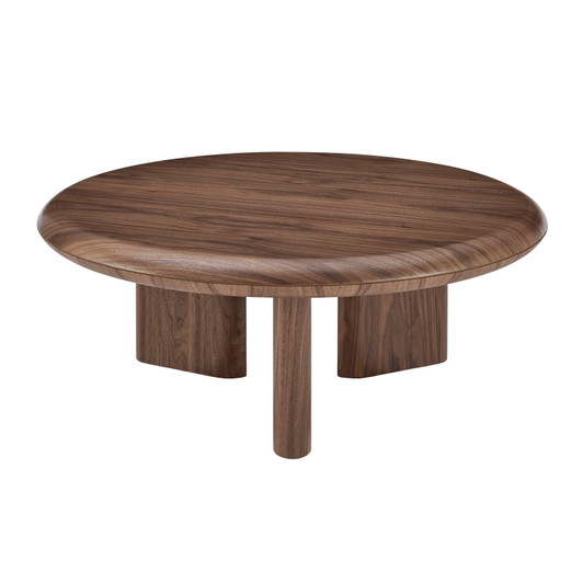 Albert 35 Inch Round Coffee Table|walnut