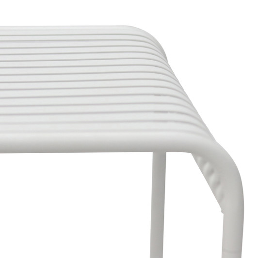 Enid 28 Inch Outdoor Table|white