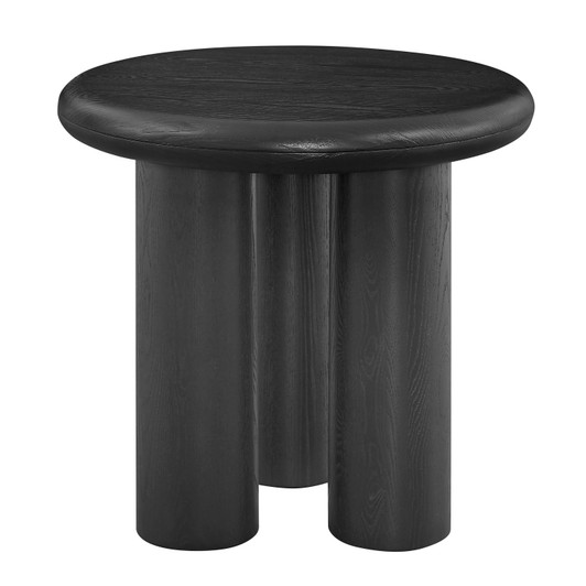 Gunda 24 Inch Round Side Table|black