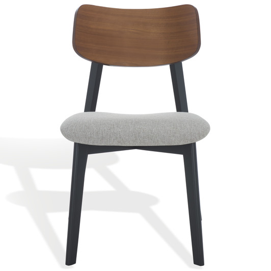 Divya Wood And Linen Dining Chair (Set of 2)|walnut_black_light_grey