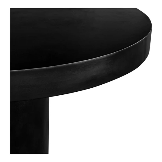 Cassius Round Outdoor Dining Table Black|black