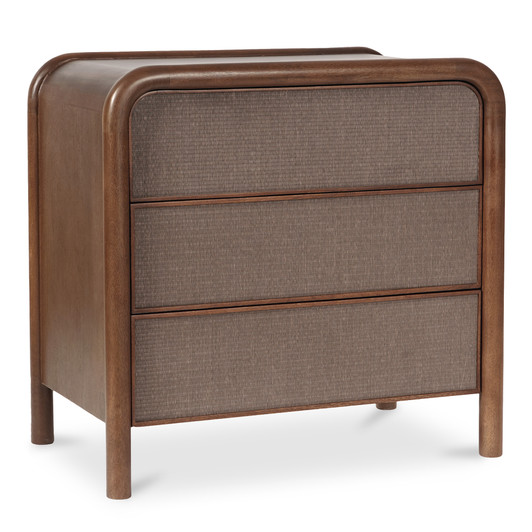 Rye 3 Drawer Nightstand Warm Brown|brown