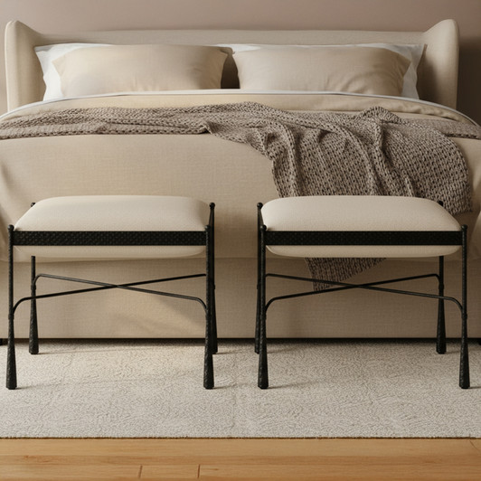 Agne Stool Cream|white lifestyle
