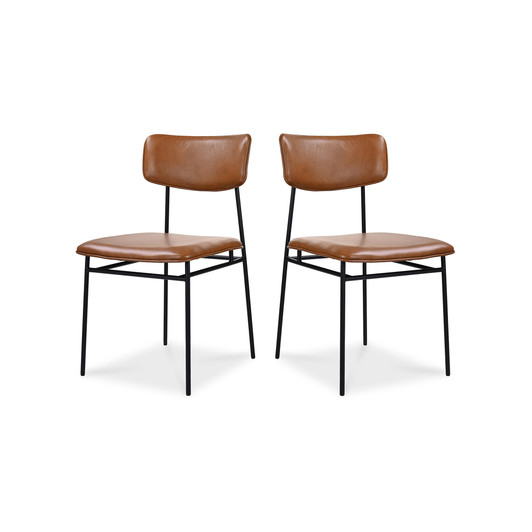 Sailor Dining Chair Brown (Set of 2)|brown
