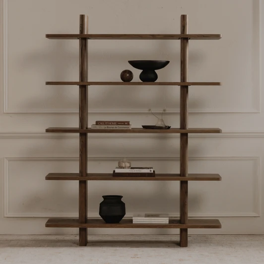 Casey Large Bookcase|brown lifestyle