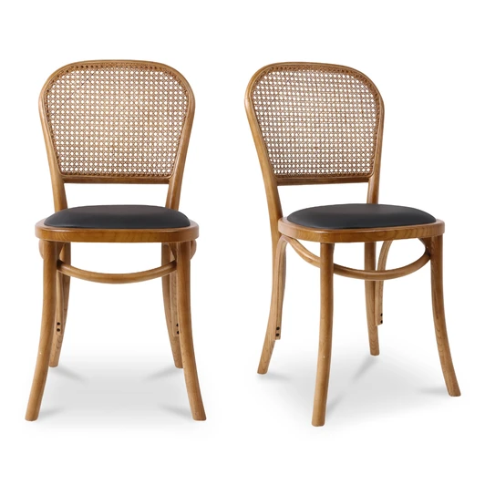 Bedford Dining Chair Light Brown (Set of 2)|brown