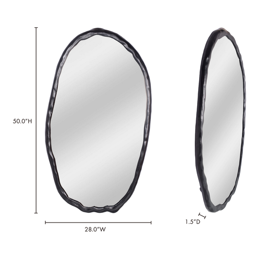 Foundry Oval Mirror|black lifestyle