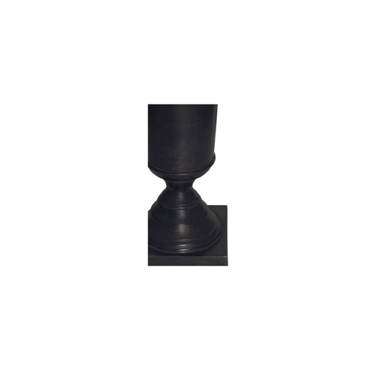 Cassia Cast Aluminum Vase Black|black