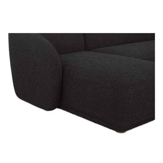 Faye Left Sectional Black Boucle|black