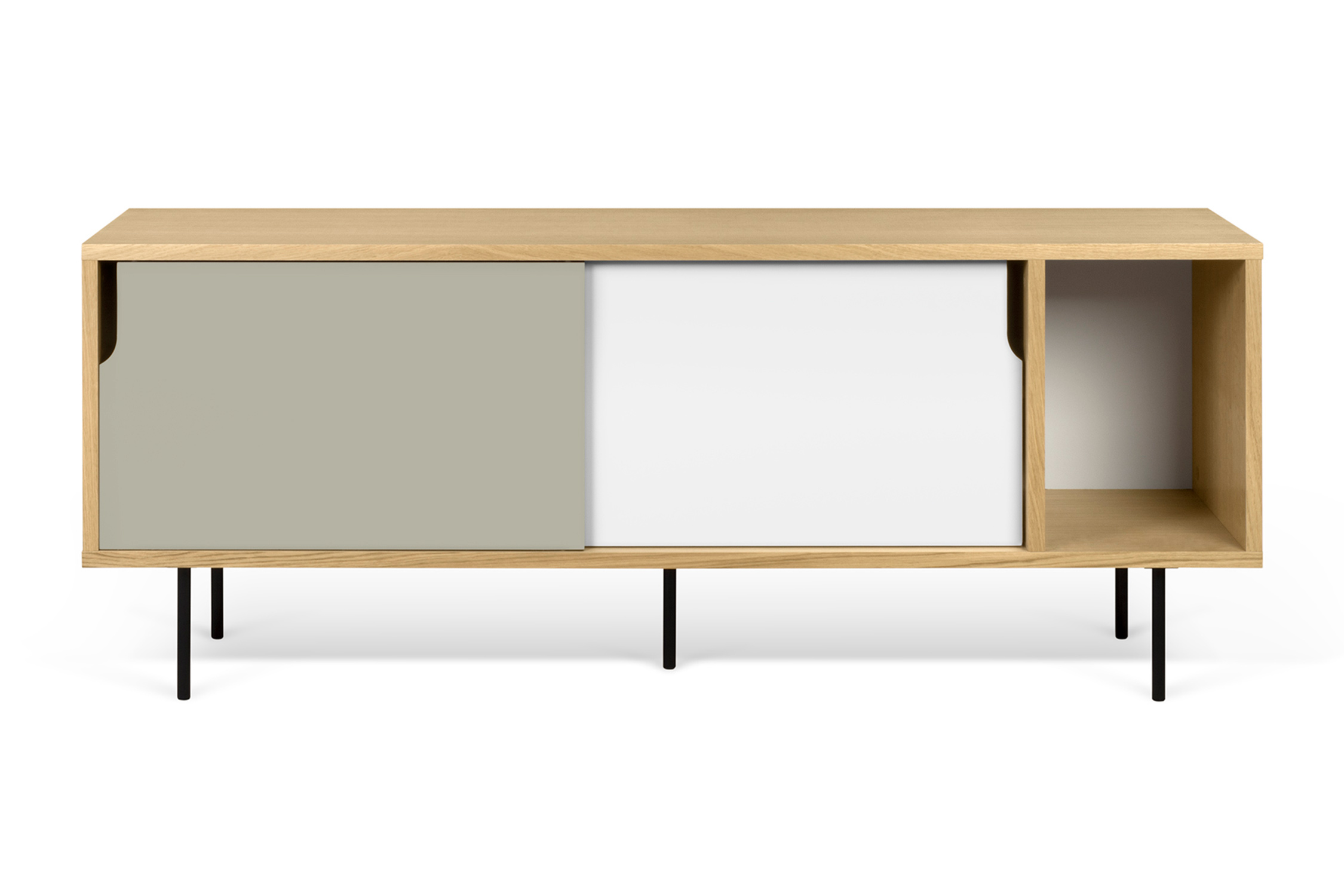 Dann Sideboard with Black Lacquered Steel Leg