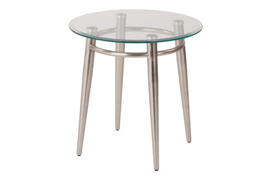 Brooklyn Glass Round End Table