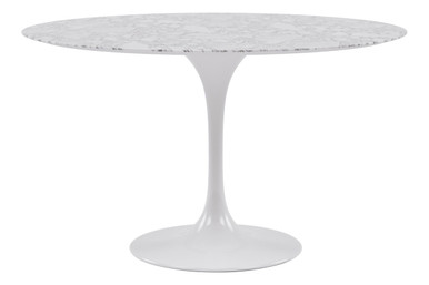 Sienna Pedestal Round Marble Dining Table