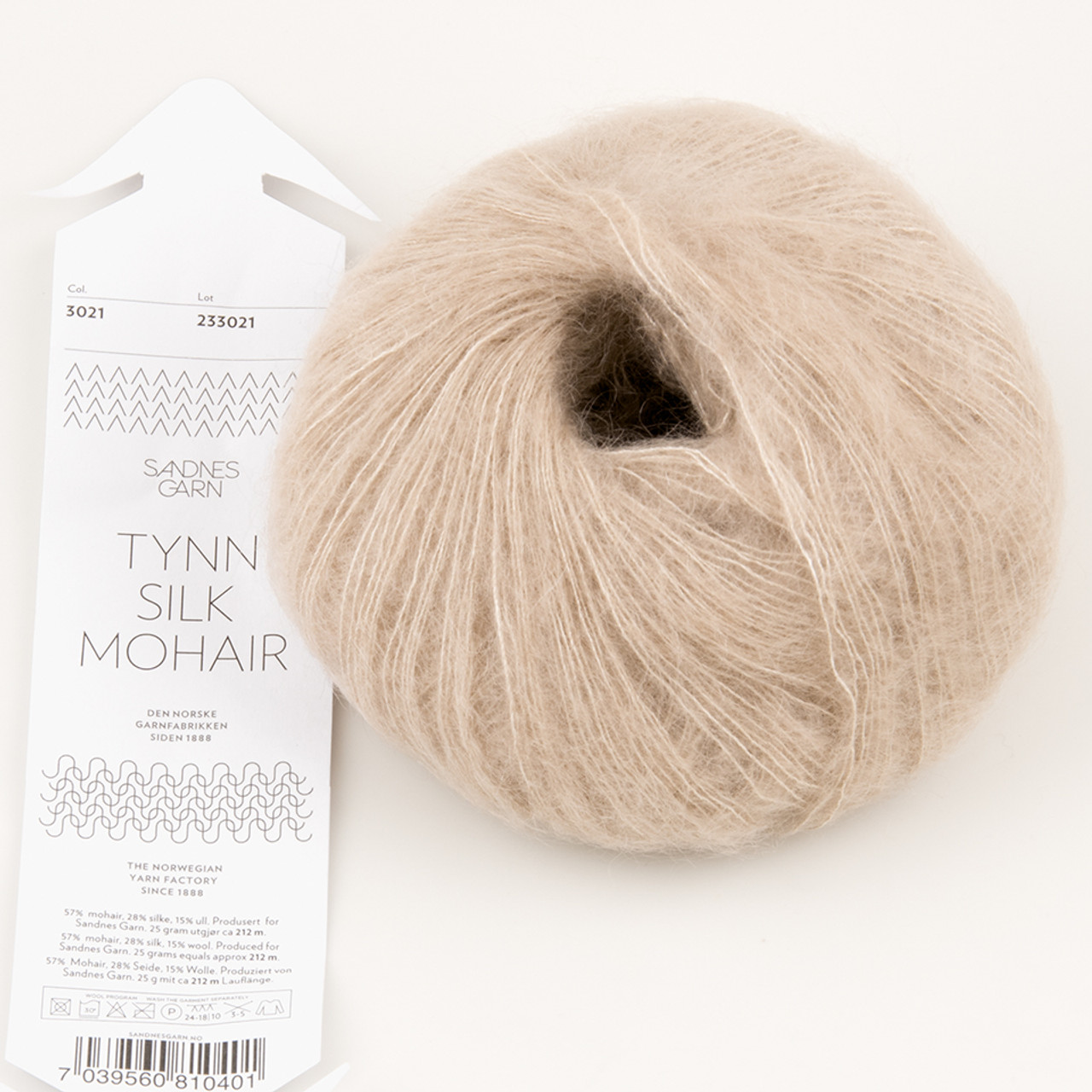 Væsen Ren Hævde Sandnes Garn, Tynn Silk Mohair//Light Beige (3021)