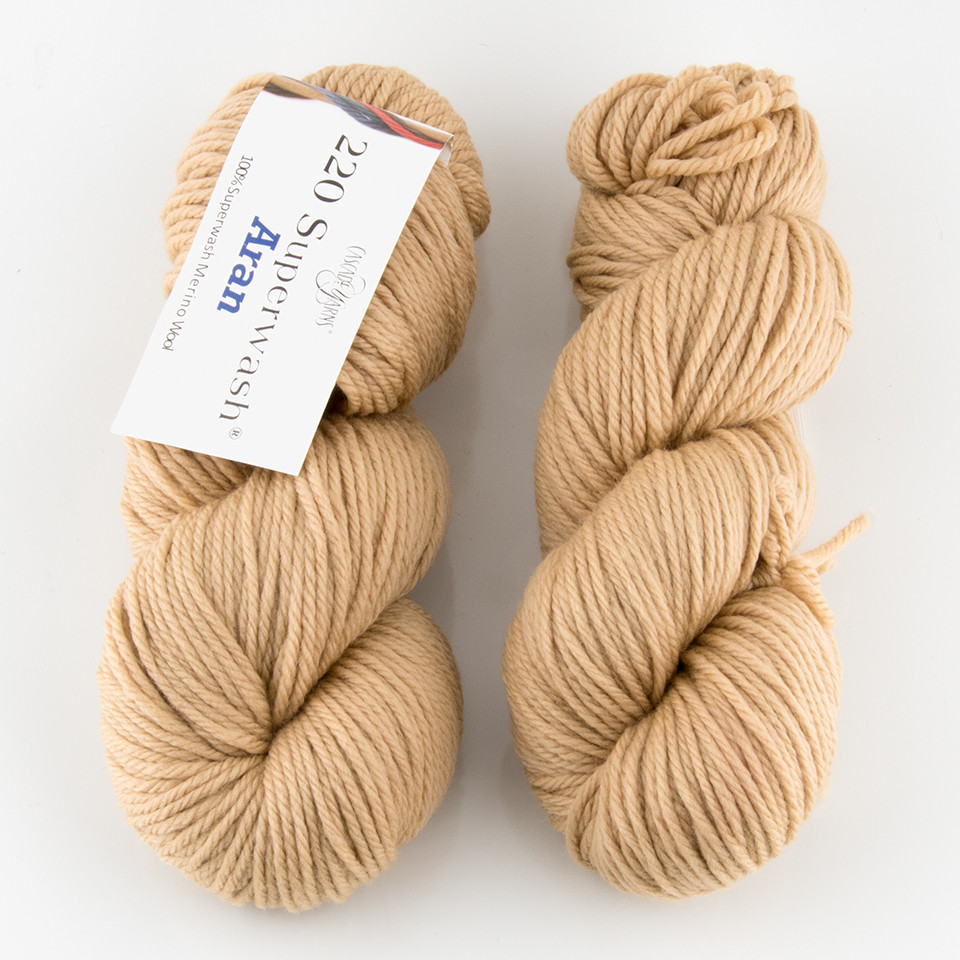 Cascade, 220 Superwash Aran // 201 Sesame at The Loopy Ewe