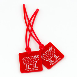 Loopy Bag Tag // Red with Loopy at The Loopy Ewe Loopy Bag Tag // Red with Loopy at The Loopy Ewe