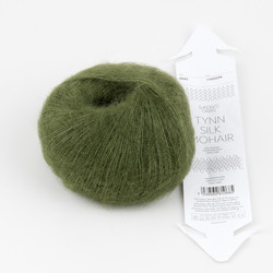 Sandnes Garn, Tynn Silk Mohair // Olive Green (9062) at The Loopy Ewe