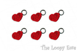 Crocheted Heart Stitch Markers at The Loopy Ewe Crocheted Heart Stitch Markers at The Loopy Ewe