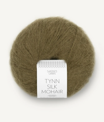Sandnes Garn, Tynn Silk Mohair// Dark Olive (9873) at The Loopy Ewe
