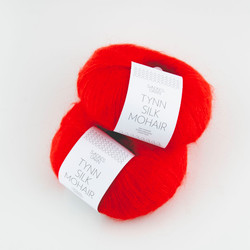 Sandnes Garn, Tynn Silk Mohair // Scarlet Red (4018) at The Loopy Ewe