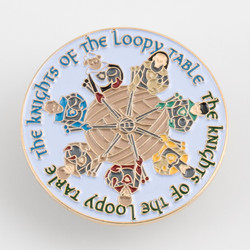 Loopy Knights Enamel Pin at The Loopy Ewe Loopy Knights Enamel Pin at The Loopy Ewe