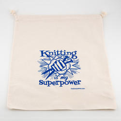 Knitting is My Superpower Bag at The Loopy Ewe Knitting is My Superpower Bag at The Loopy Ewe