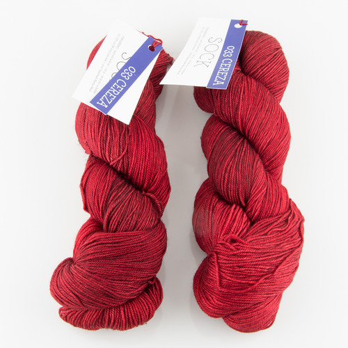 Malabrigo, Sock // Cereza (033) at The Loopy Ewe