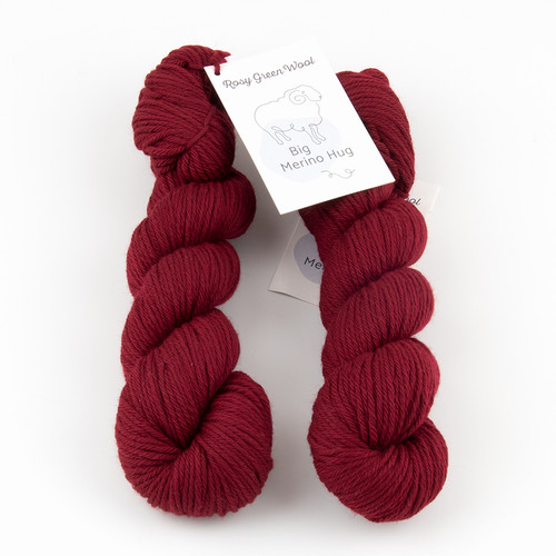 Rosy Green Wool, Big Merino Hug // Ruby at  The Loopy Ewe