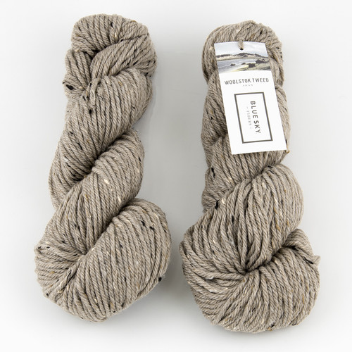 Blue Sky Fibers, Woolstock Tweed // Wild Mushroom (3301) at  The Loopy Ewe