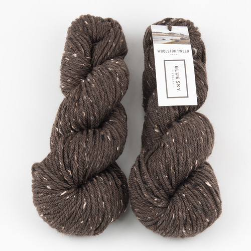 Blue Sky Fibers, Woolstock Tweed // Deep Earth(3309) at  The Loopy Ewe