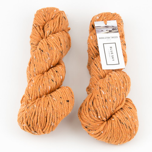 Blue Sky Fibers, Woolstock Tweed // Tiger Lily (3313) at  The Loopy Ewe