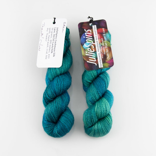 Julie Spins, Cashmere Silk Lace // Eden at The Loopy Ewe