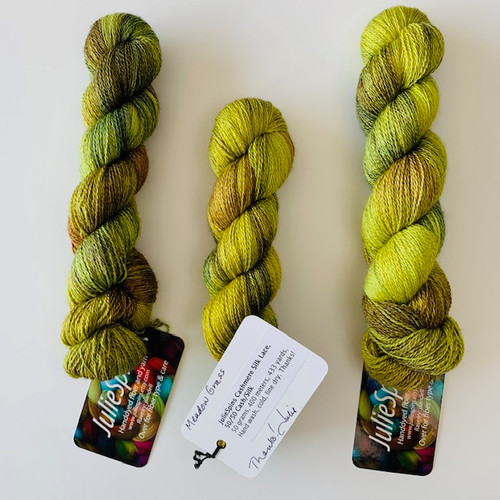 JulieSpins, Cashmere Silk Lace // Meadow Grass